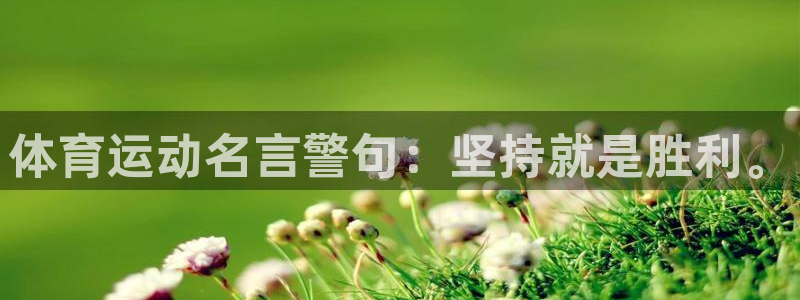 球宴体育网页：体育运动名言警句：坚持就是胜利。